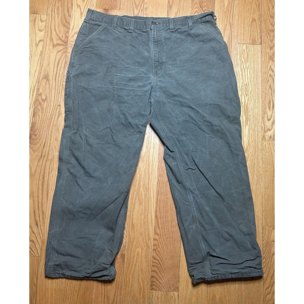 Carhartt Pants Men's 42x30 Green Carpenter B11 MOS Straight Loose Original Fit